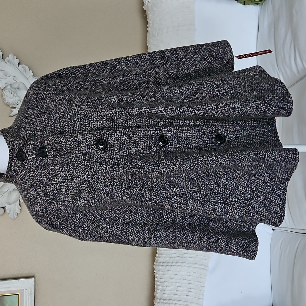 Merona Wool Cape Gorgeous Size L / XL NWT Navy Beige